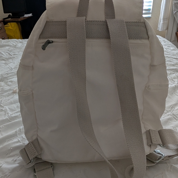 Kipling White Backpack with Plush Keychain